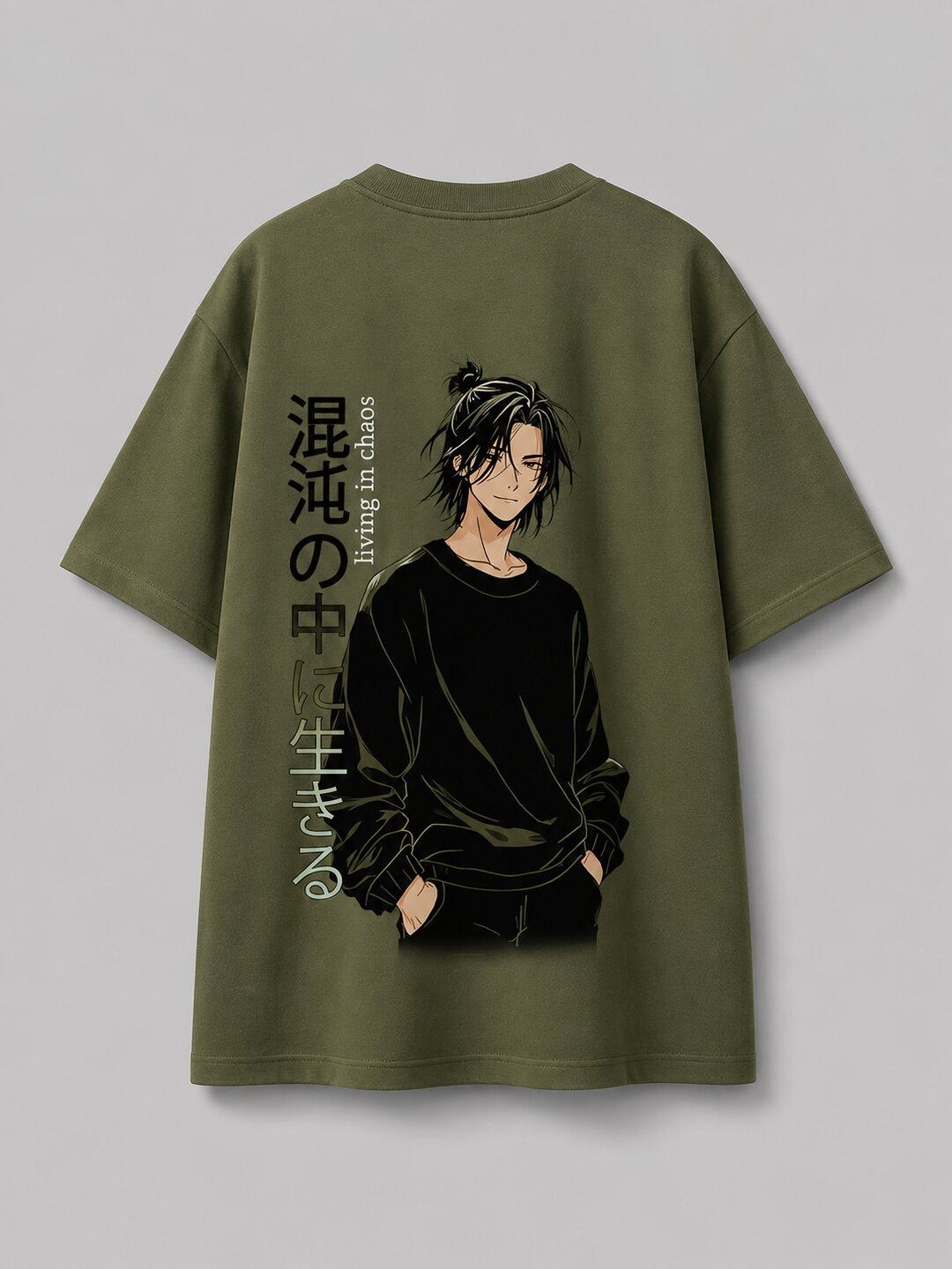 Chibi Rush Printed Round Neck Oversize Pre-customized Tshirt for Men