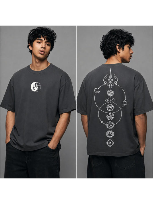 Celestial 01 Printed Round Neck Oversized Pre customized Tshirt for Men
