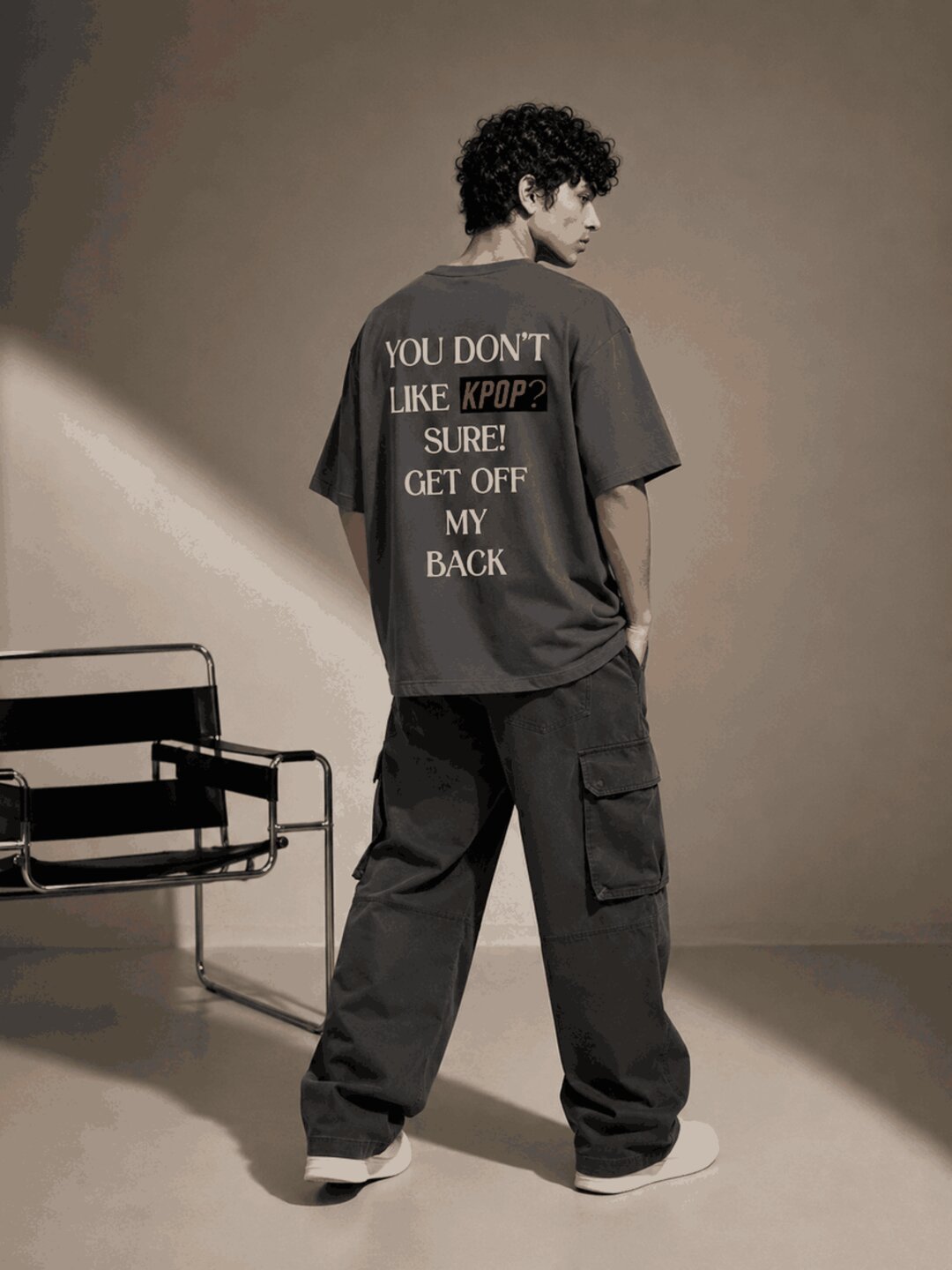 K-POP Printed Round Neck Oversize Pre-customized Tshirt for Men
