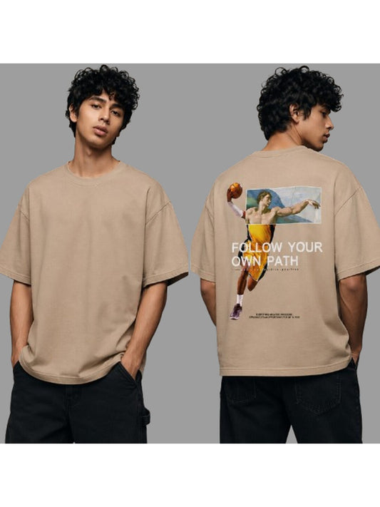 Trendy 14 Printed Round Neck Oversized Pre customized Tshirt for Men