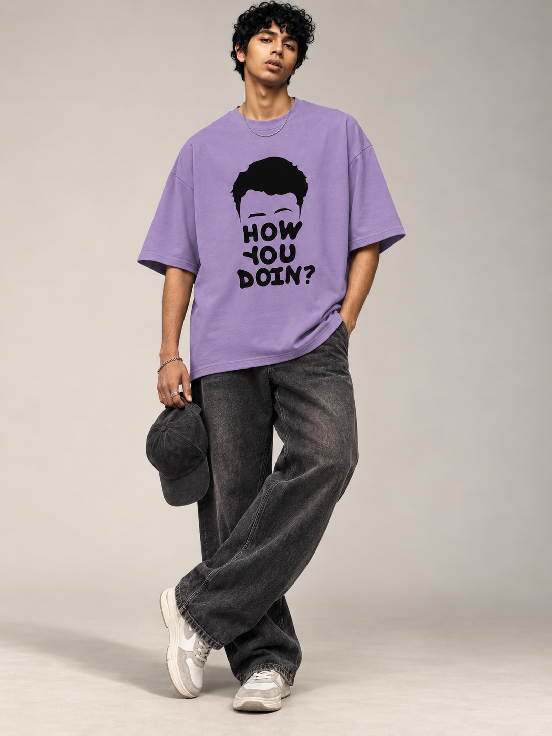 Joey Printed Round Neck Oversize Pre-customized Tshirt for Men