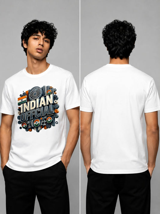 India March Printed Round Neck Regular Pre-customized Tshirt for Men