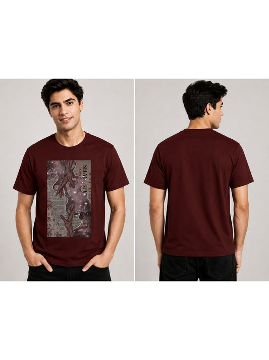 Mixmedia 01 Printed Round Neck Regular Pre customized Tshirt for Men
