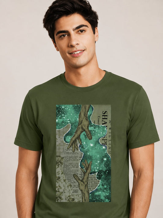Infinity Printed Round Neck Regular Pre-customized Tshirt for Men