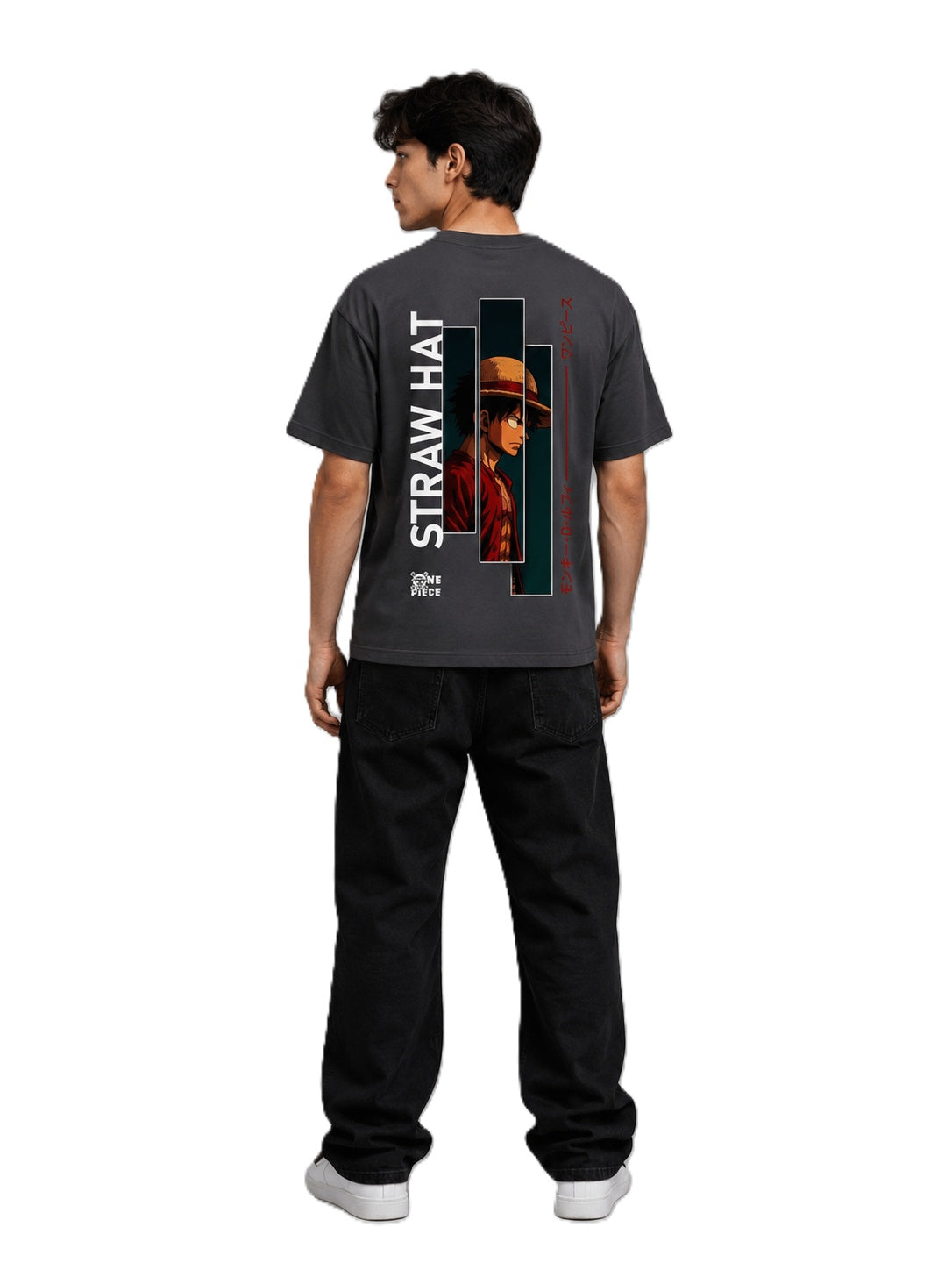 Strawhat Printed Round Neck Oversize Pre-customized Tshirt for Men