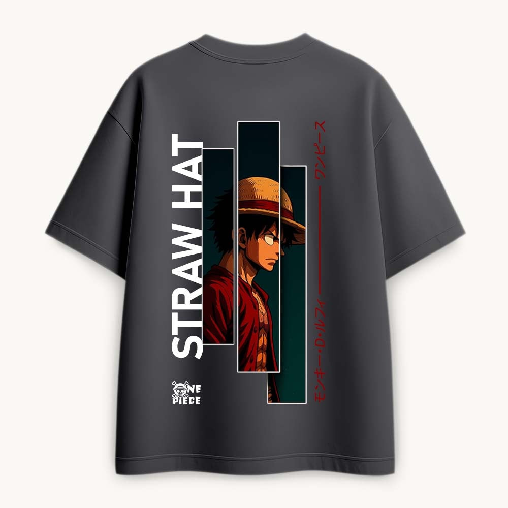 Strawhat Printed Round Neck Oversize Pre-customized Tshirt for Men