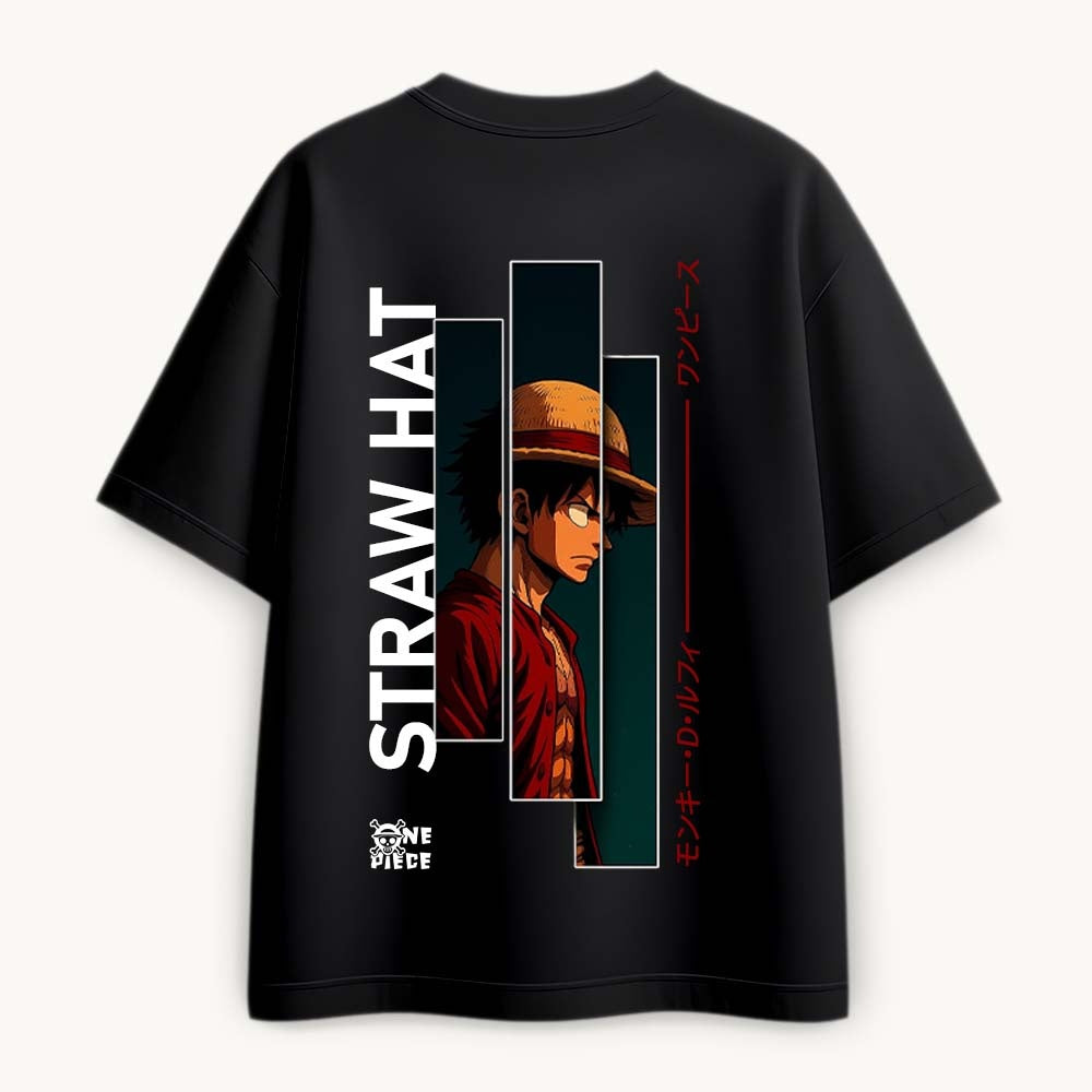 Strawhat Printed Round Neck Oversize Pre-customized Tshirt for Men
