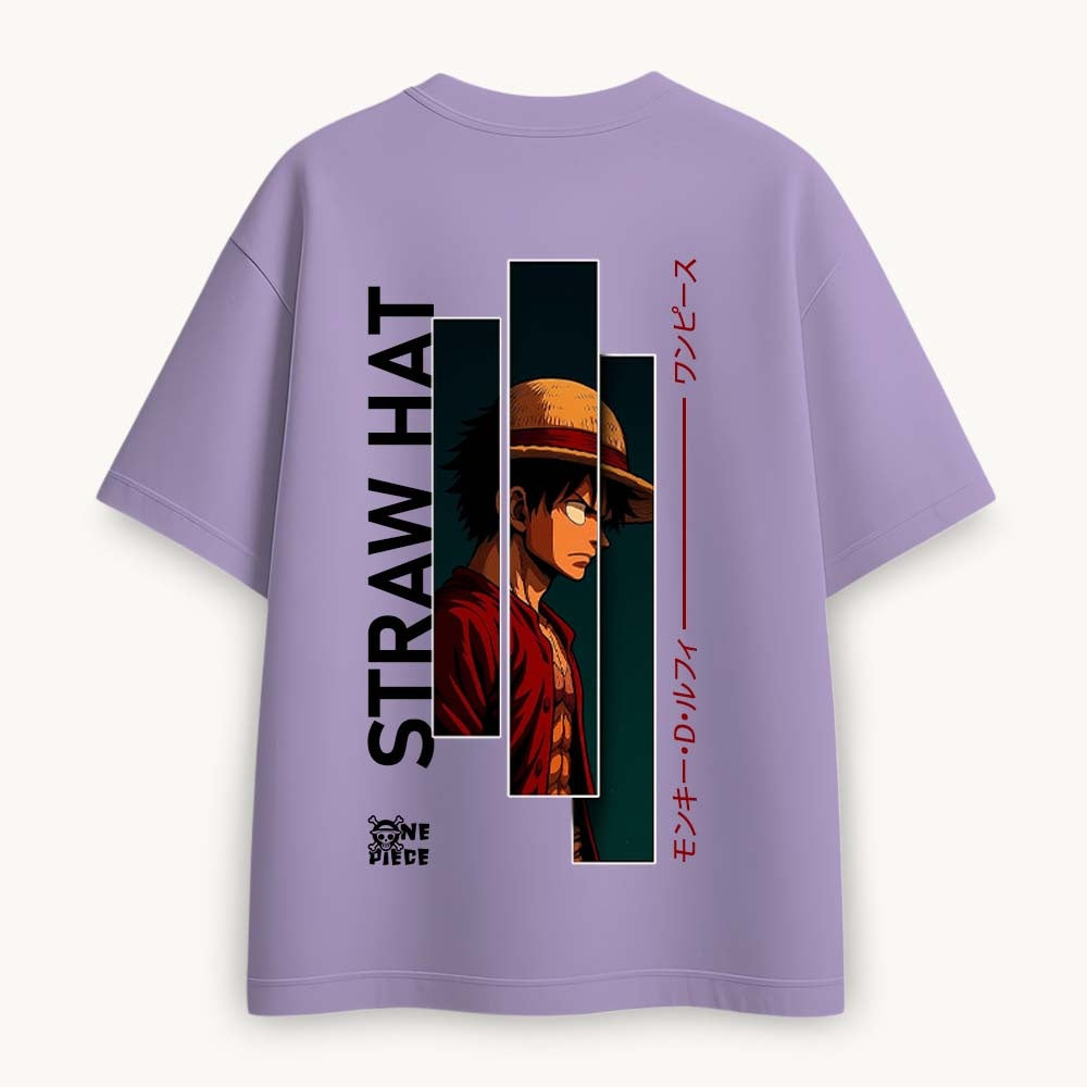 Strawhat Printed Round Neck Oversize Pre-customized Tshirt for Men