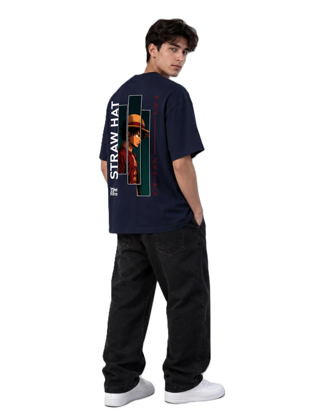 Strawhat Printed Round Neck Oversize Pre-customized Tshirt for Men