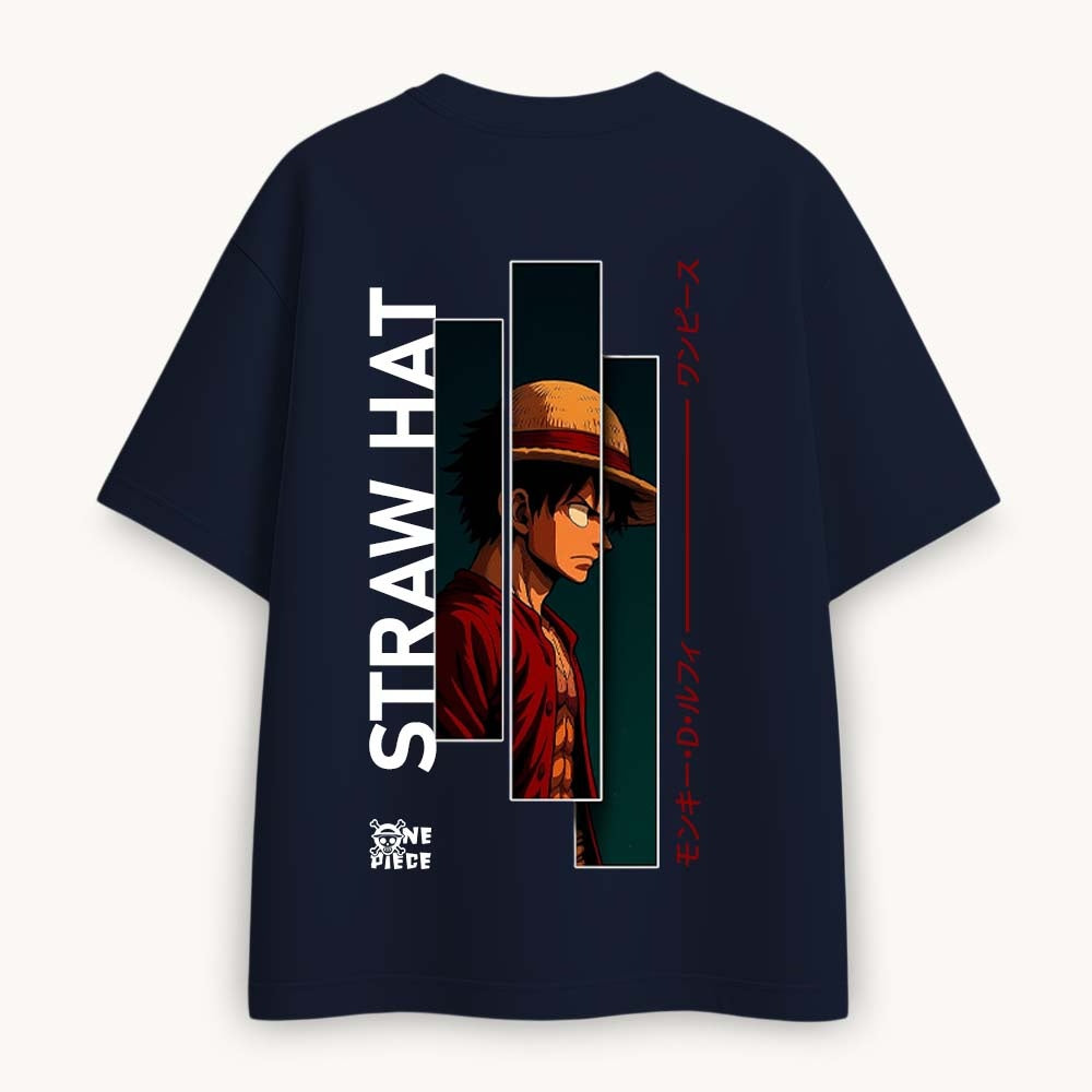 Strawhat Printed Round Neck Oversize Pre-customized Tshirt for Men
