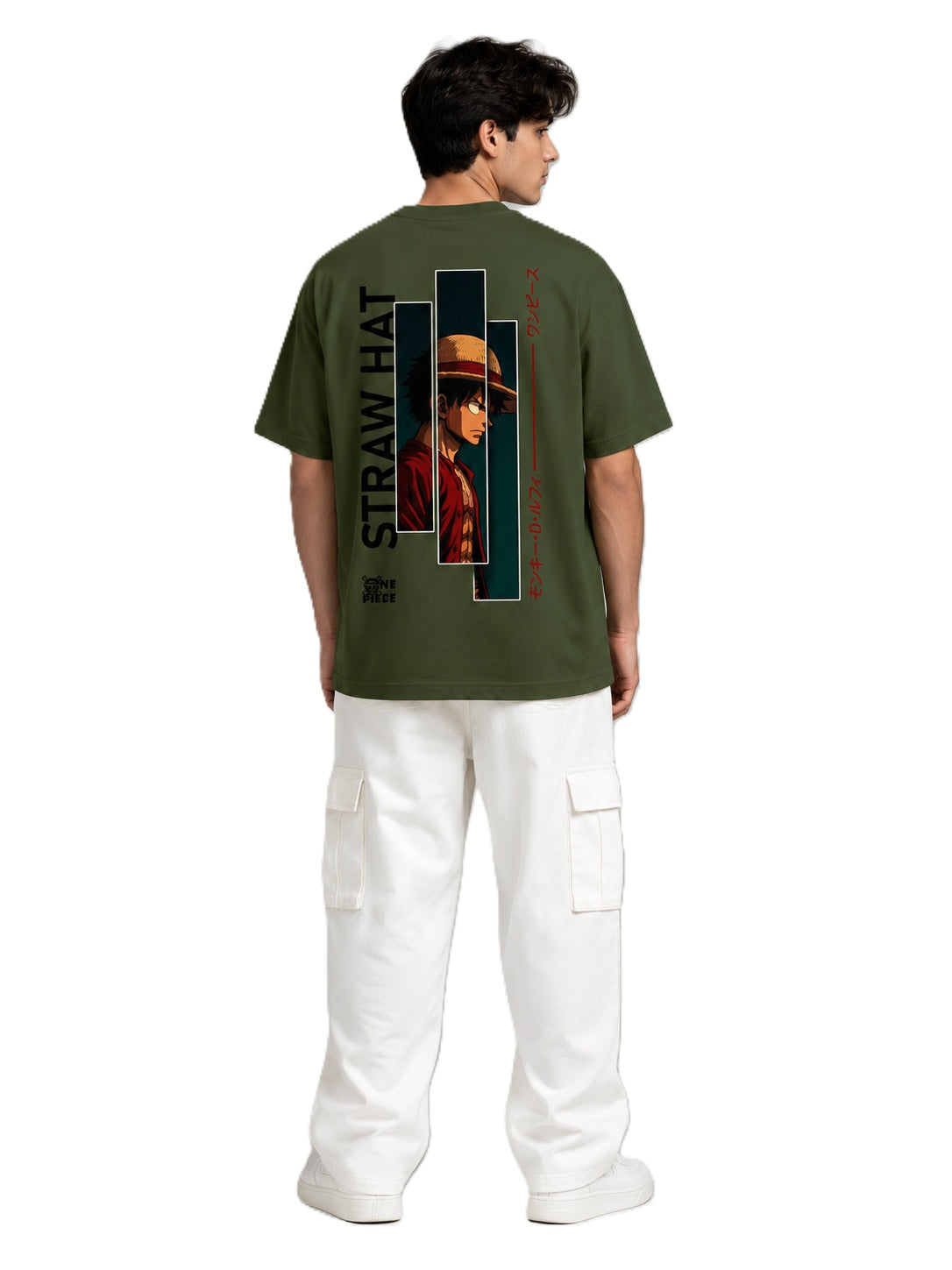 Strawhat Printed Round Neck Oversize Pre-customized Tshirt for Men