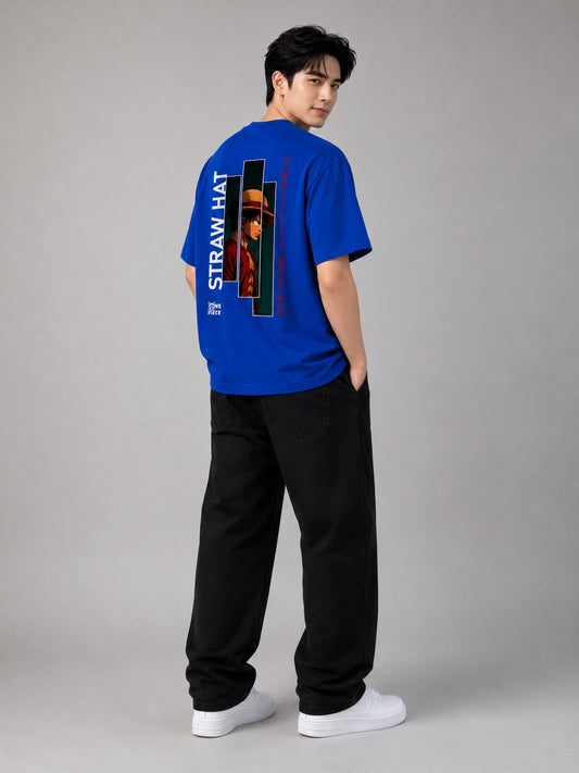 Strawhat Printed Round Neck Oversize Pre-customized Tshirt for Men
