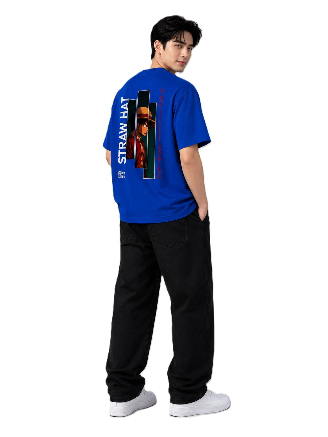 Strawhat Printed Round Neck Oversize Pre-customized Tshirt for Men