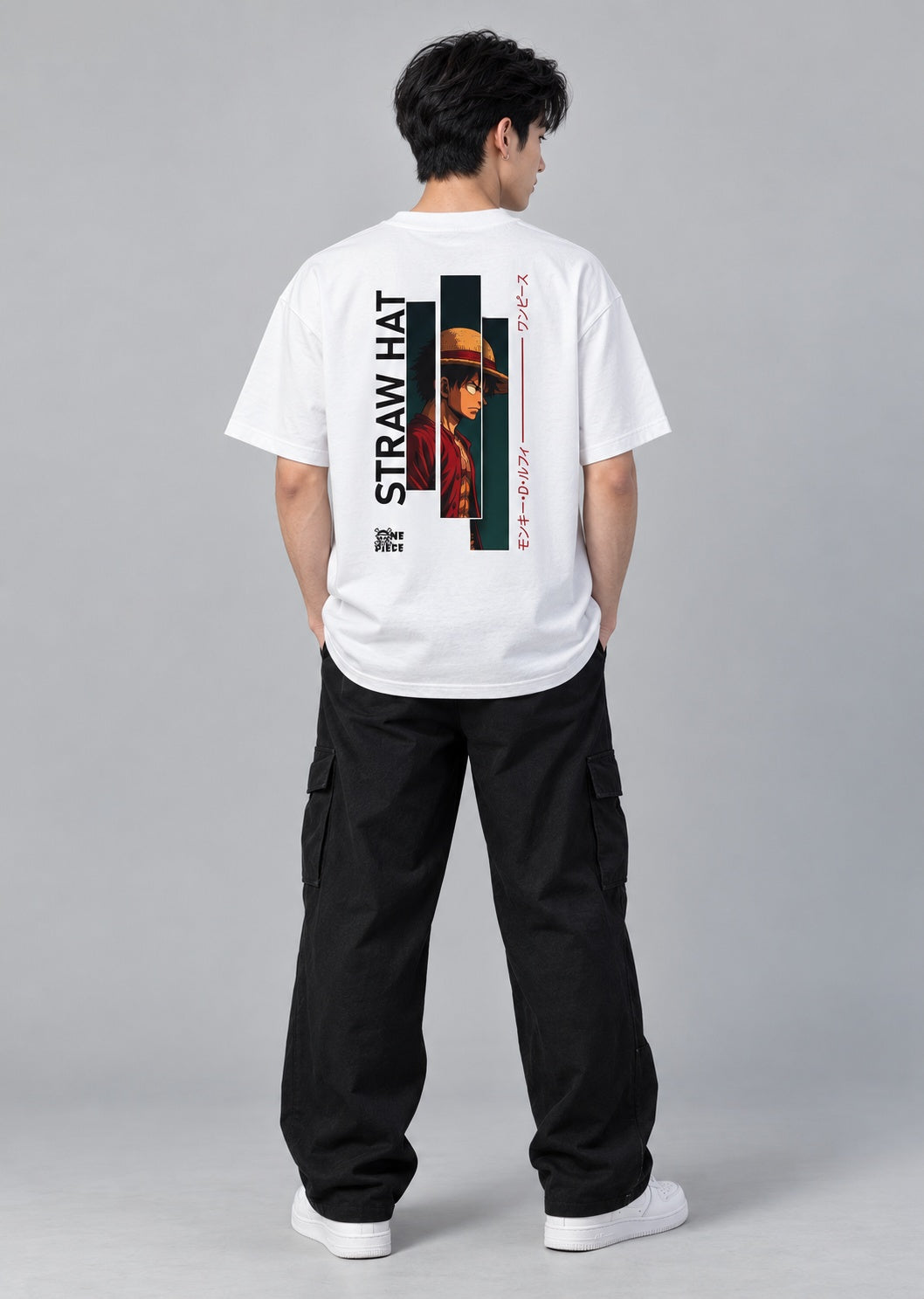 Strawhat Printed Round Neck Oversize Pre-customized Tshirt for Men