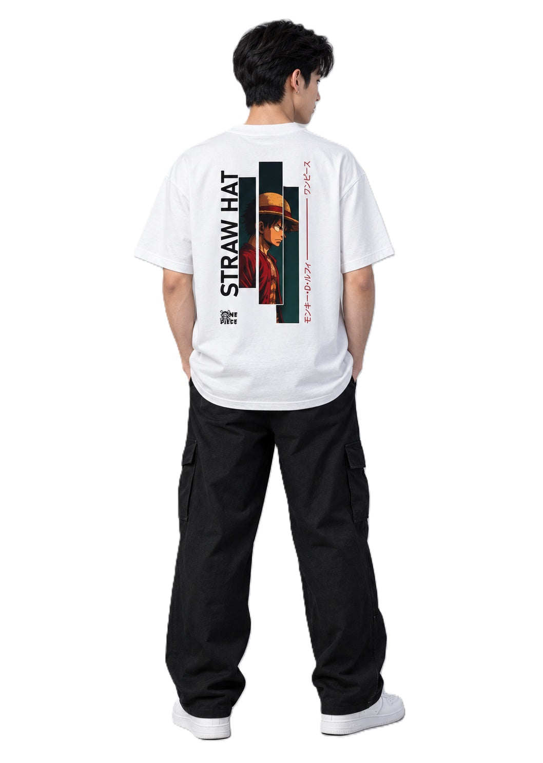 Strawhat Printed Round Neck Oversize Pre-customized Tshirt for Men