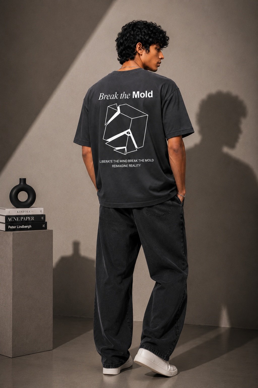 Break The Mold Printed Round Neck Oversize Pre-customized Tshirt for Men