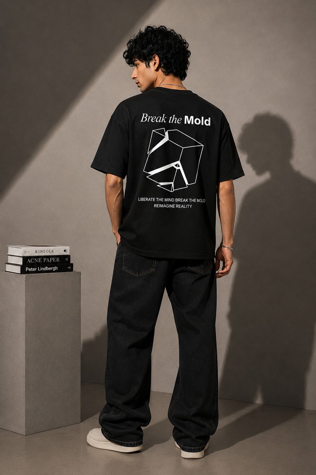 Break The Mold Printed Round Neck Oversize Pre-customized Tshirt for Men