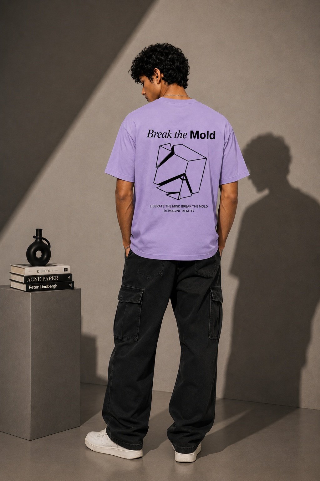 Break The Mold Printed Round Neck Oversize Pre-customized Tshirt for Men