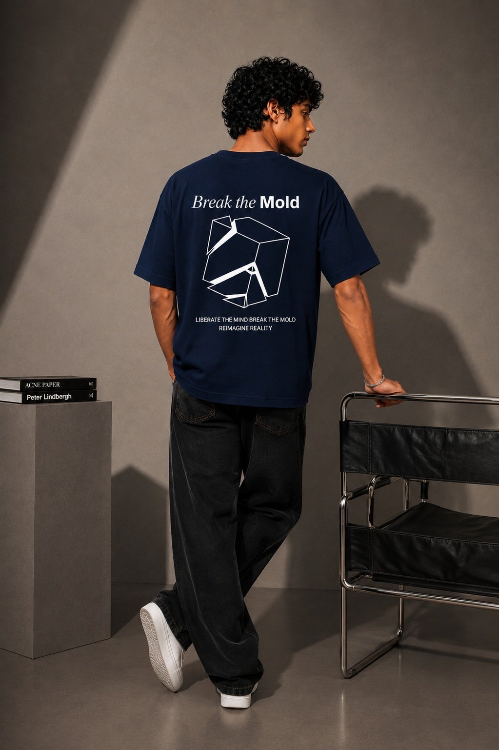 Break The Mold Printed Round Neck Oversize Pre-customized Tshirt for Men