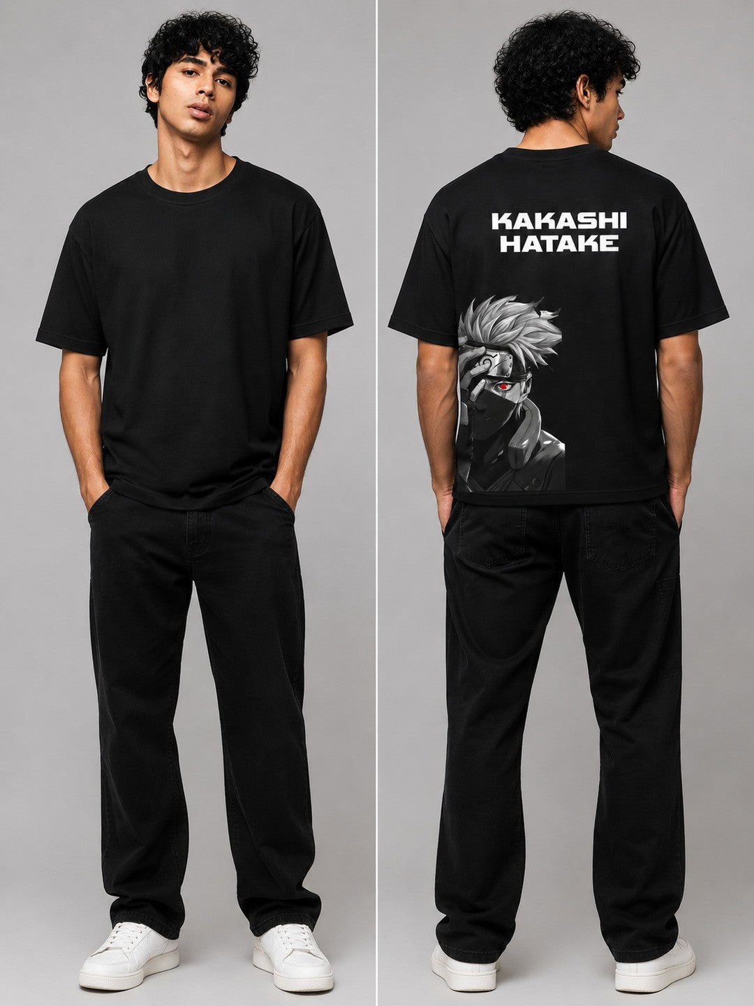 Shonen Spirit Printed Round Neck Oversize Pre-customized Tshirt for Men