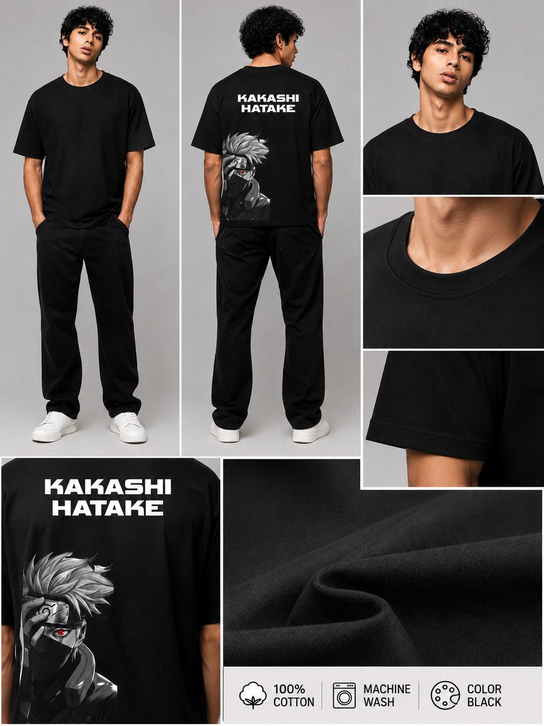 Shonen Spirit Printed Round Neck Oversize Pre-customized Tshirt for Men