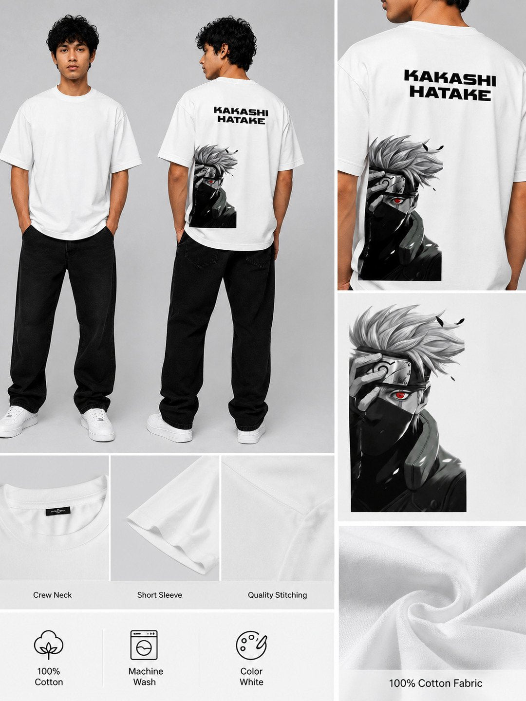 Shonen Spirit Printed Round Neck Oversize Pre-customized Tshirt for Men