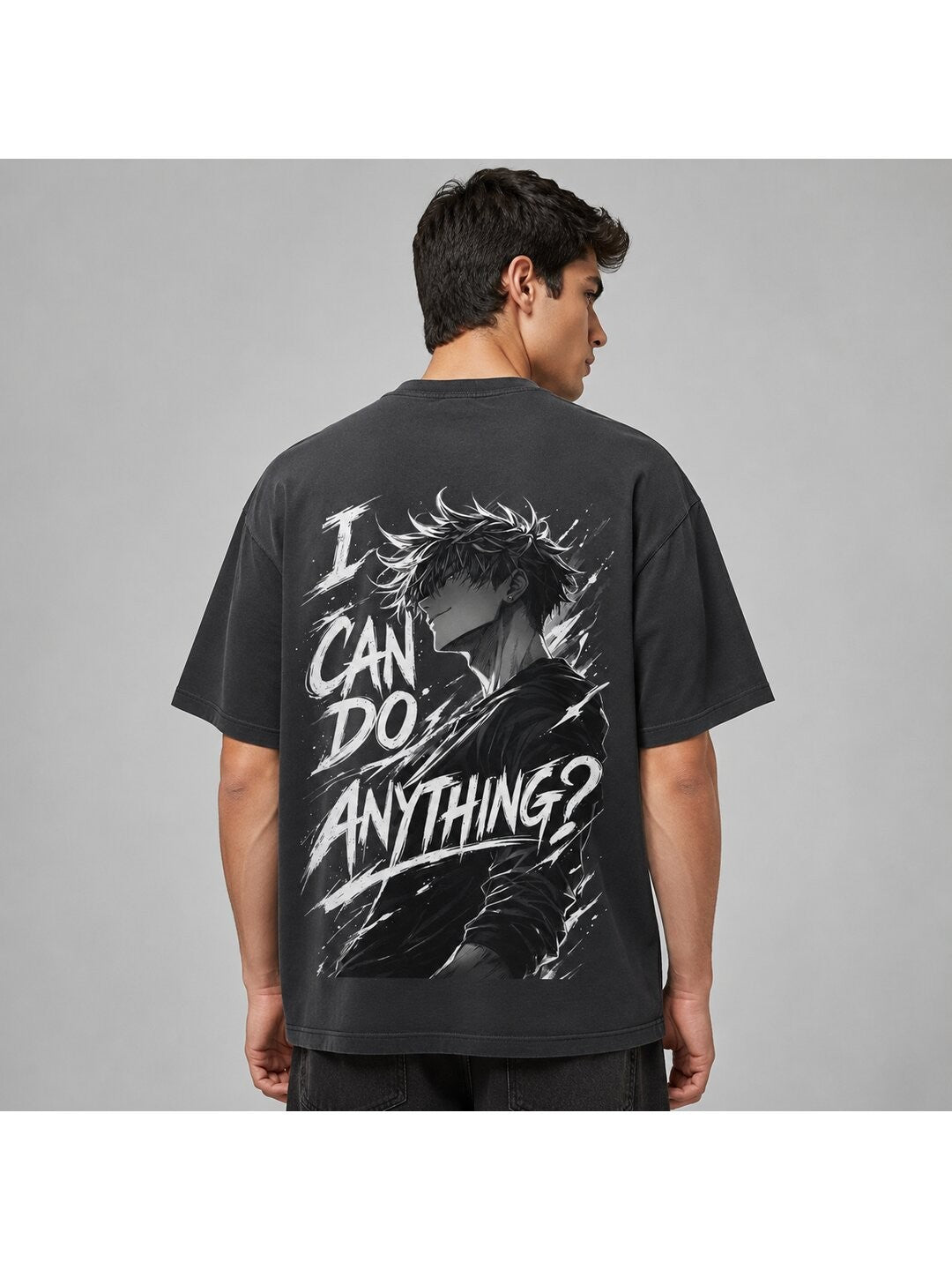 Anything Printed Round Neck Oversize Pre-customized Tshirt for Men