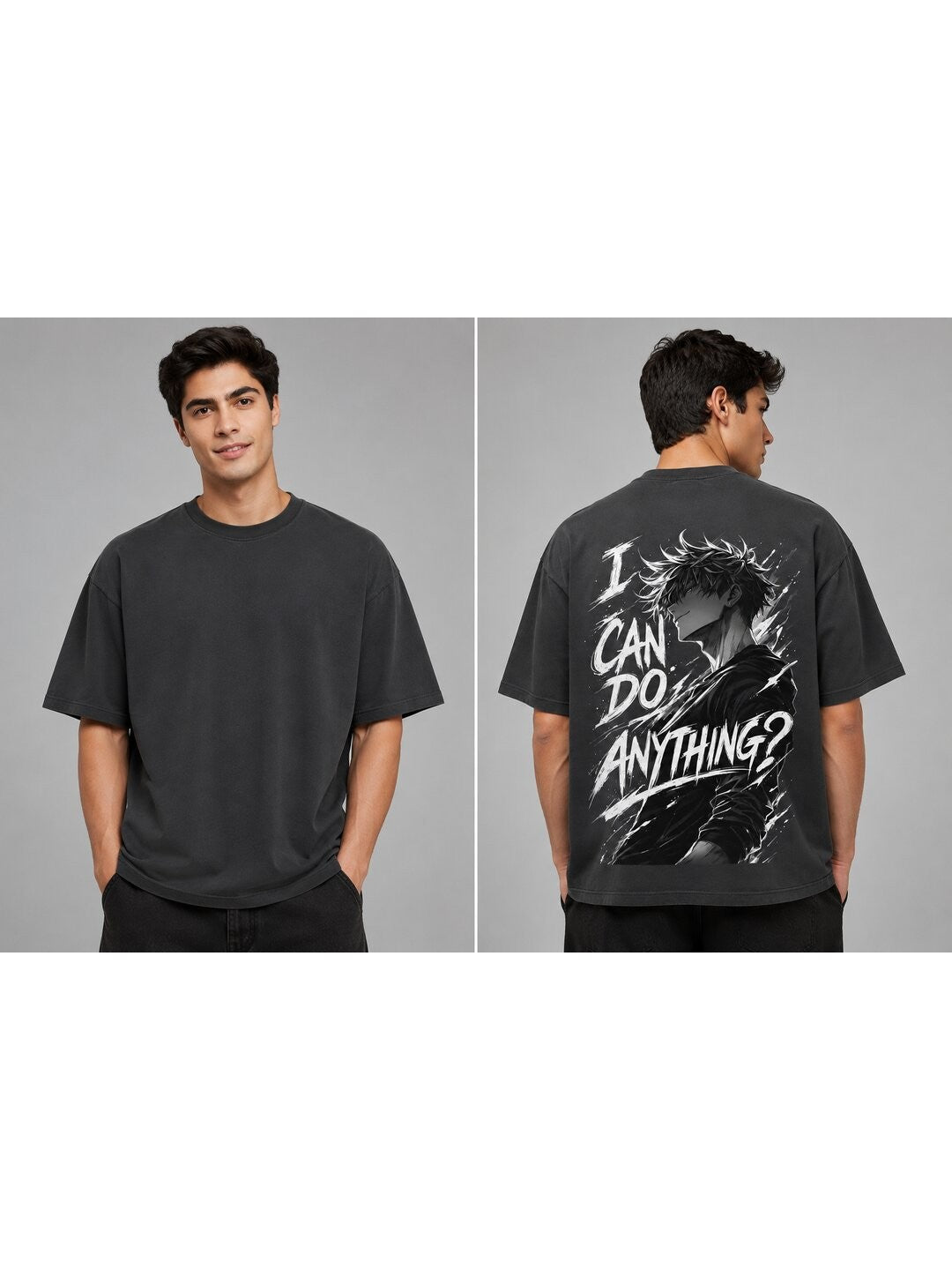 Anything Printed Round Neck Oversize Pre-customized Tshirt for Men