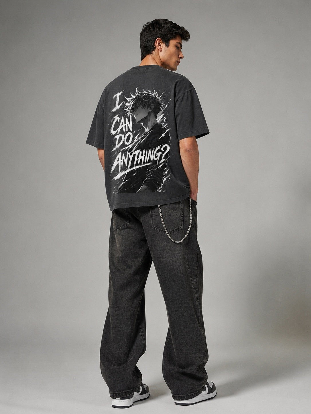 Anything Printed Round Neck Oversize Pre-customized Tshirt for Men