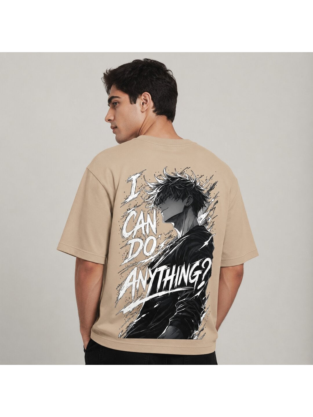 Anything Printed Round Neck Oversize Pre-customized Tshirt for Men