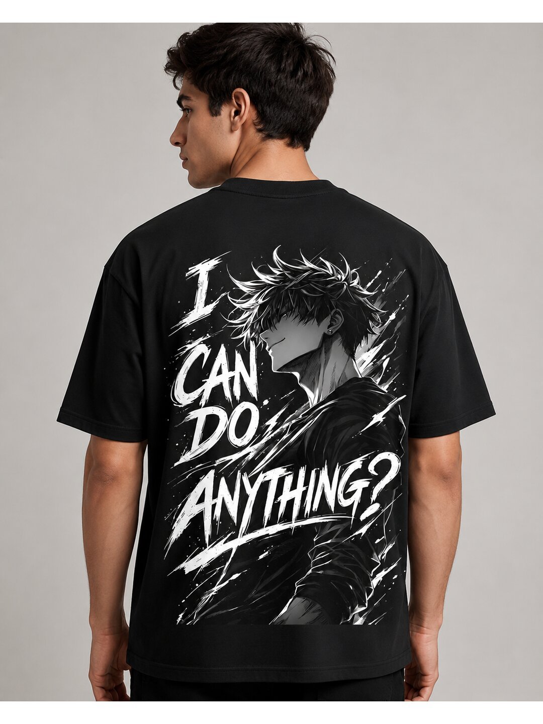 Anything Printed Round Neck Oversize Pre-customized Tshirt for Men