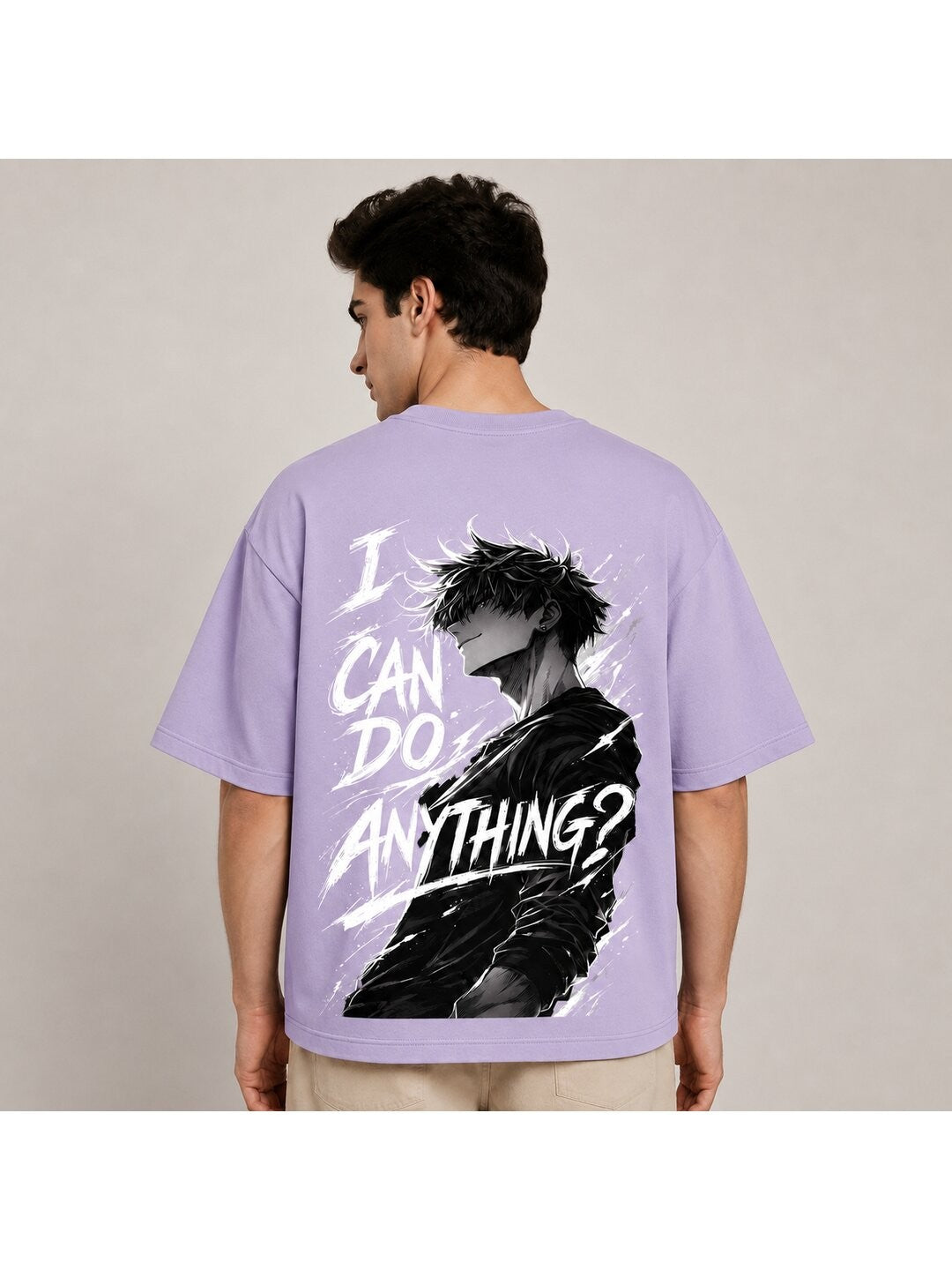 Anything Printed Round Neck Oversize Pre-customized Tshirt for Men