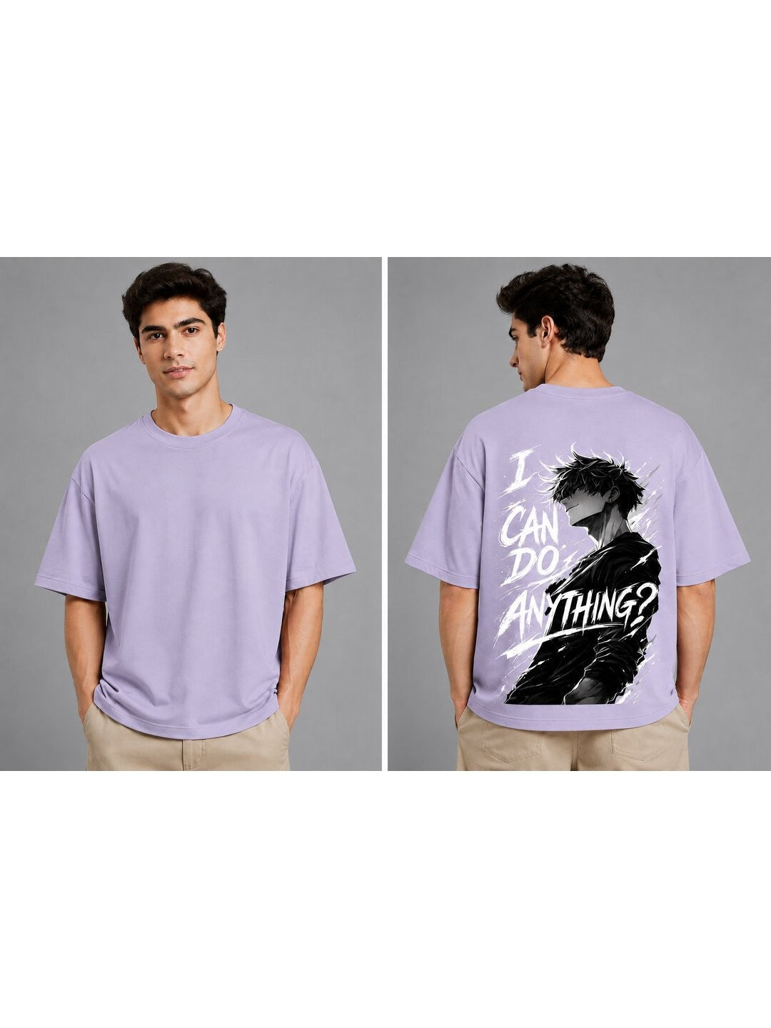 Anything Printed Round Neck Oversize Pre-customized Tshirt for Men