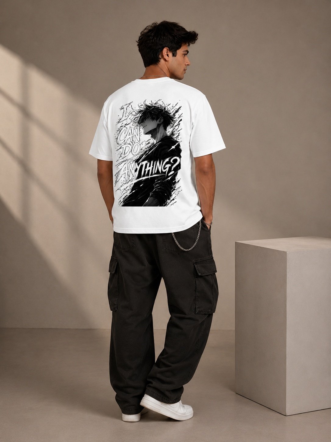Anything Printed Round Neck Oversize Pre-customized Tshirt for Men