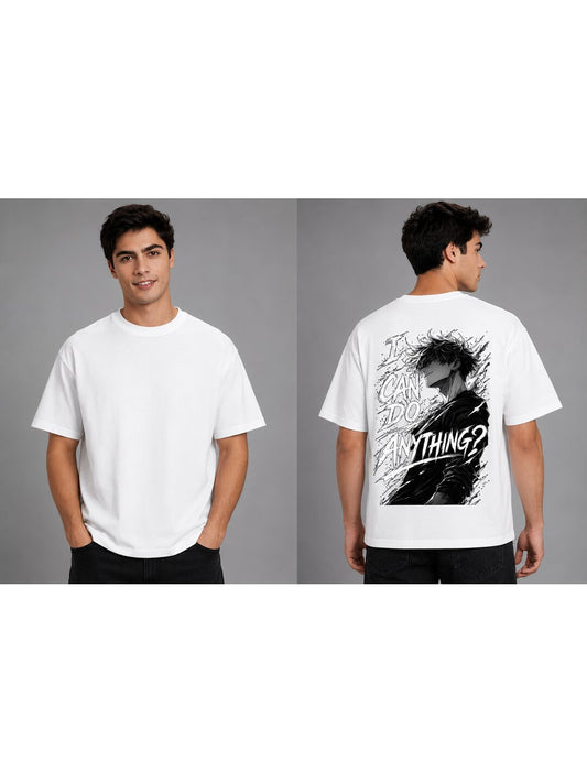 Anime 02 Printed Round Neck Oversized Pre customized Tshirt for Men