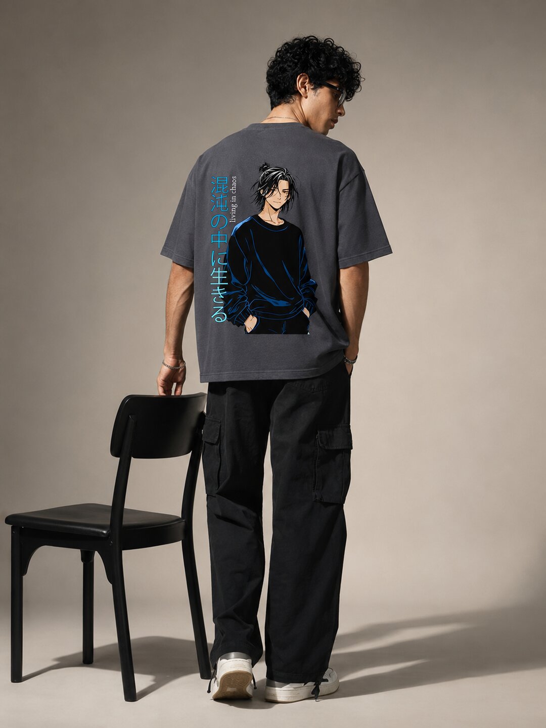 Chibi Rush Printed Round Neck Oversize Pre-customized Tshirt for Men