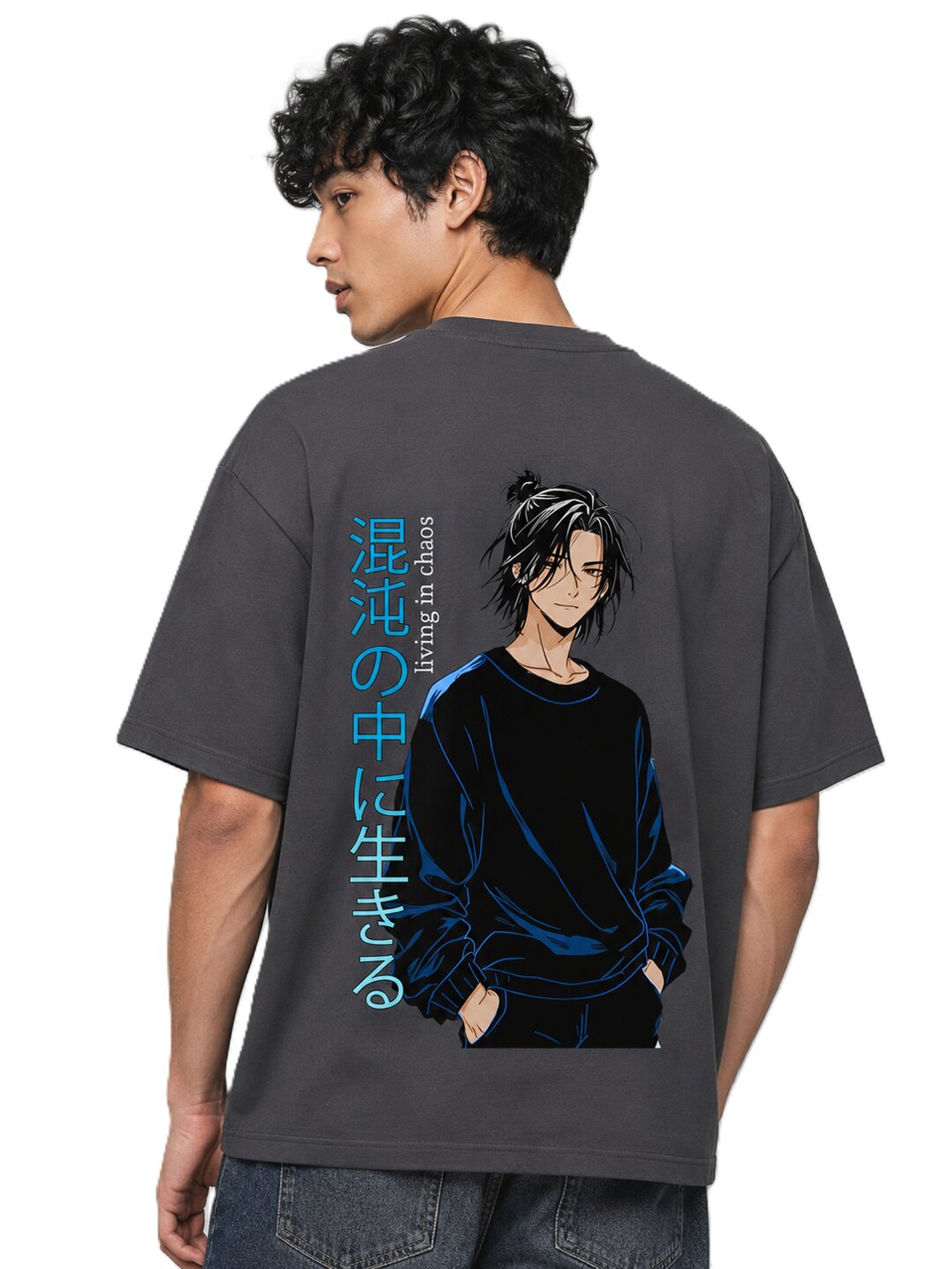Chibi Rush Printed Round Neck Oversize Pre-customized Tshirt for Men