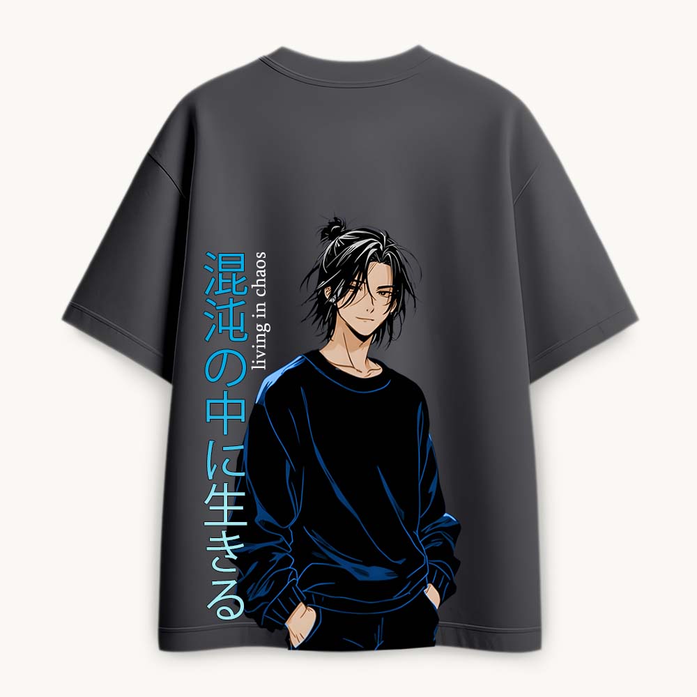 Chibi Rush Printed Round Neck Oversize Pre-customized Tshirt for Men