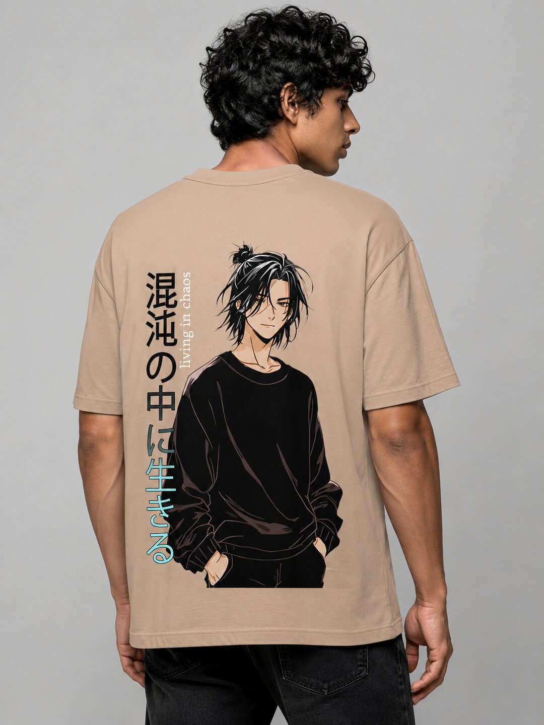 Chibi Rush Printed Round Neck Oversize Pre-customized Tshirt for Men