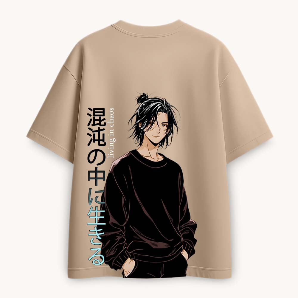 Chibi Rush Printed Round Neck Oversize Pre-customized Tshirt for Men