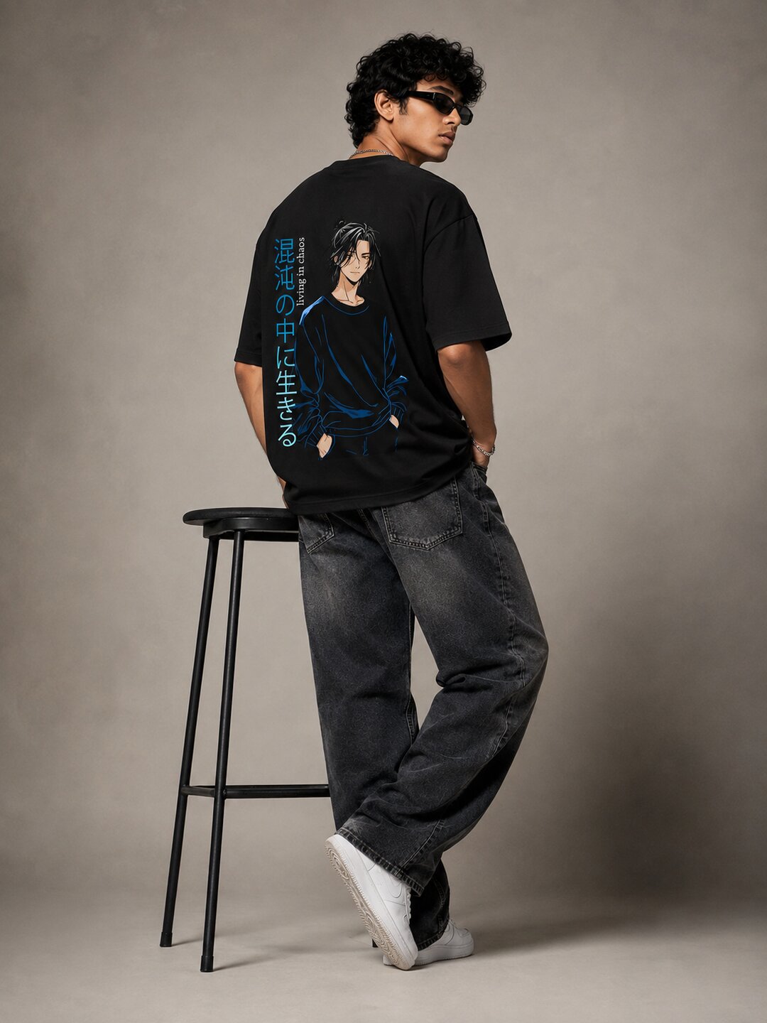 Chibi Rush Printed Round Neck Oversize Pre-customized Tshirt for Men