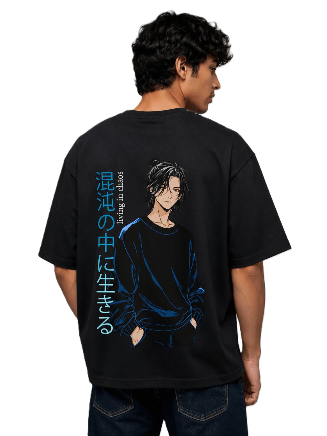 Chibi Rush Printed Round Neck Oversize Pre-customized Tshirt for Men