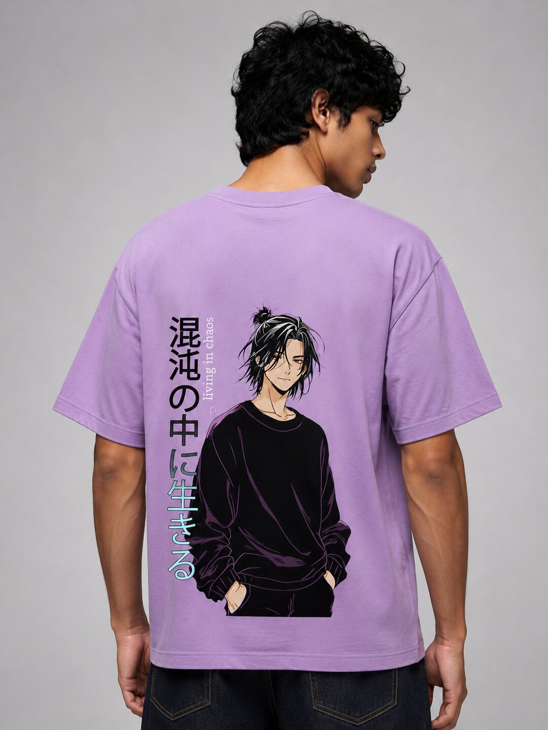 Chibi Rush Printed Round Neck Oversize Pre-customized Tshirt for Men