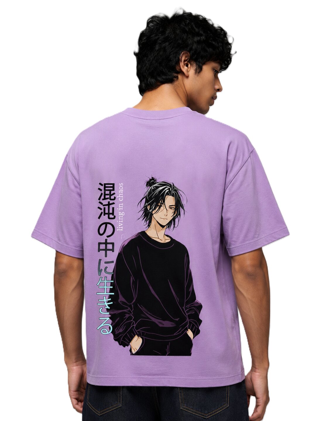 Chibi Rush Printed Round Neck Oversize Pre-customized Tshirt for Men