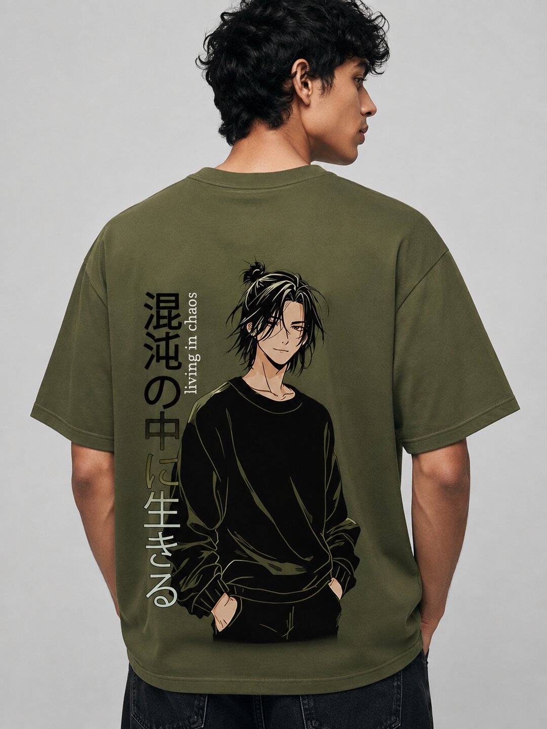 Chibi Rush Printed Round Neck Oversize Pre-customized Tshirt for Men