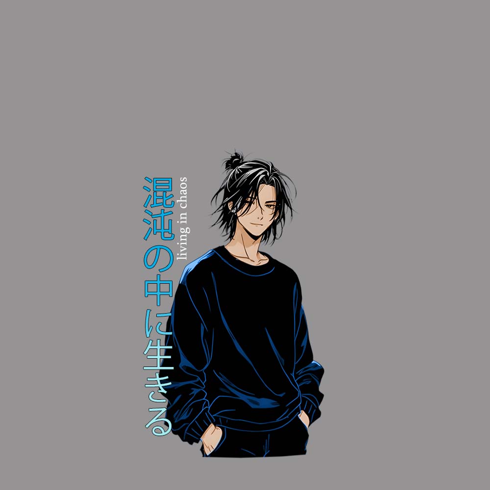 Chibi Rush Printed Round Neck Oversize Pre-customized Tshirt for Men