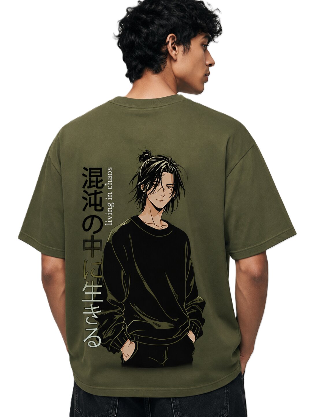 Chibi Rush Printed Round Neck Oversize Pre-customized Tshirt for Men