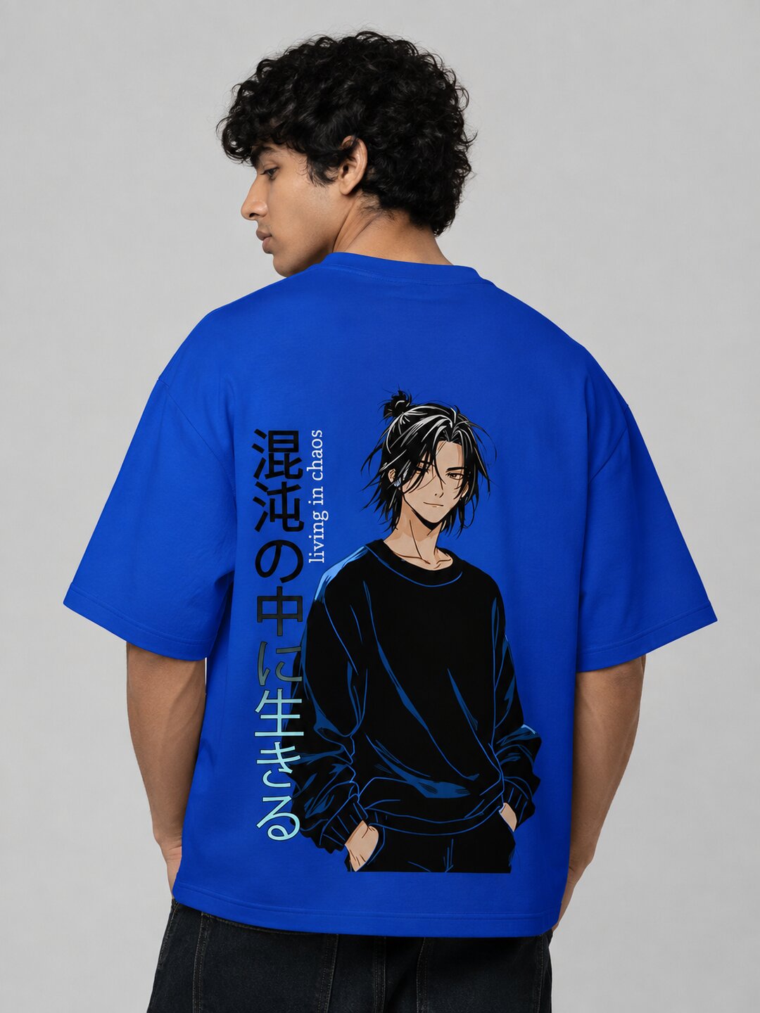 Chibi Rush Printed Round Neck Oversize Pre-customized Tshirt for Men