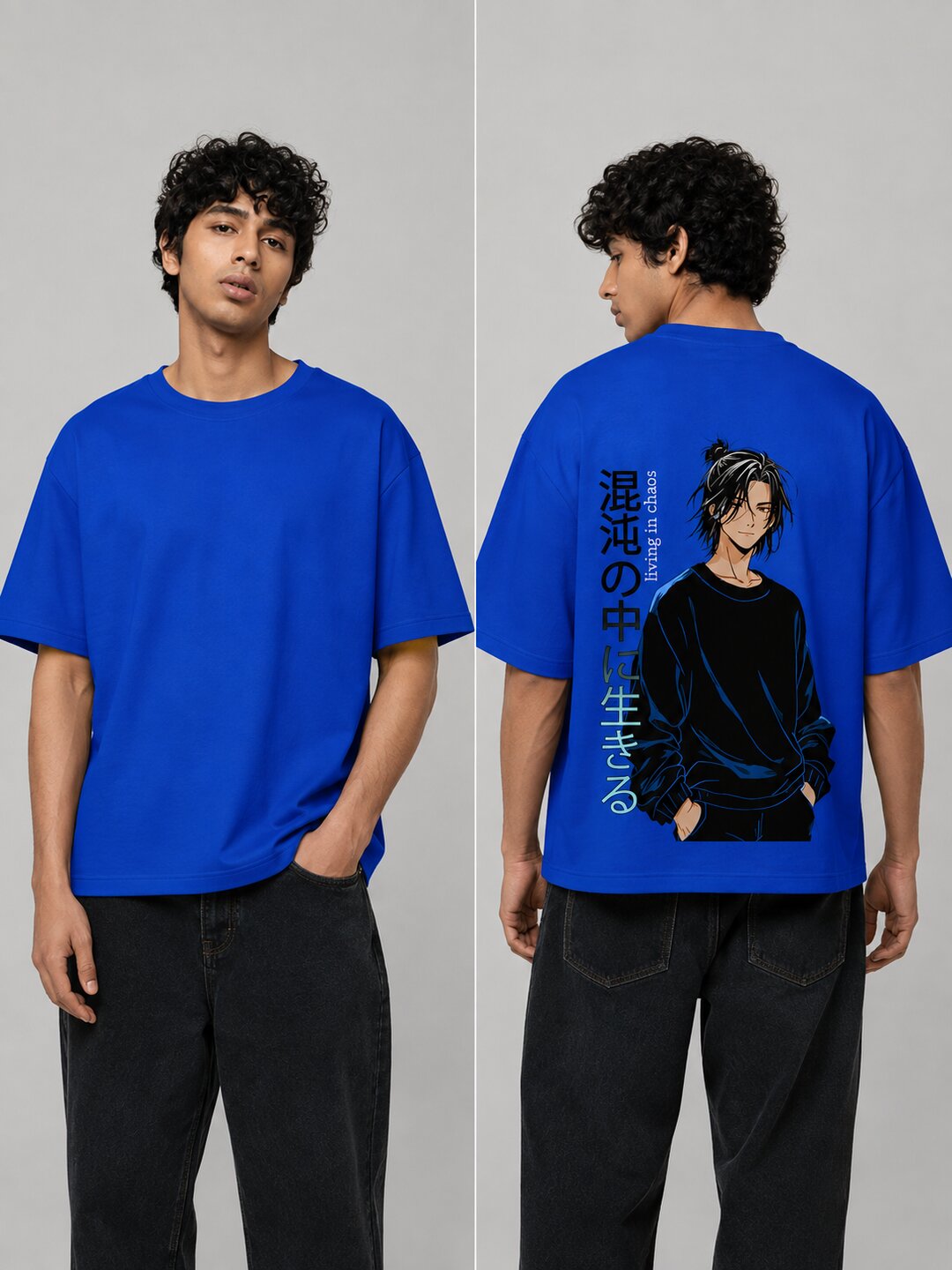 Chibi Rush Printed Round Neck Oversize Pre-customized Tshirt for Men