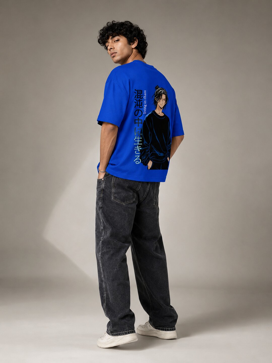 Chibi Rush Printed Round Neck Oversize Pre-customized Tshirt for Men
